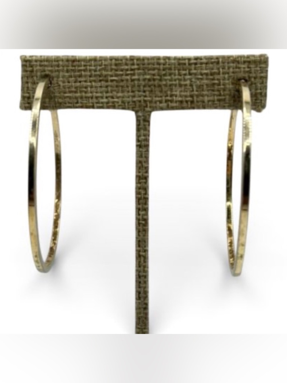 JACMEL Italy, Stamped JCM 925 Sterling Silver Vermeil 2” Vintage Hoop Earrings.